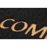 MagicHome PVC lábtörlő - Welcome, 60 x 90 cm, fekete