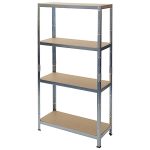 Strend Pro 4 polcos fém/MDF műhelypolc, 180 x 90 x 40 cm, teherbírás: 175 kg/polc