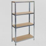 Strend Pro 4 polcos fém/MDF műhelypolc, 180 x 90 x 40 cm, teherbírás: 175 kg/polc