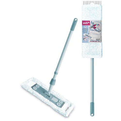 Felmosó, York Poland 081690 Magnetic, pamut fej, nagy nedvszívó képesség, tartós, fapadlókhoz és csempéhez, mágneses tartóval