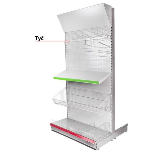 Rendszerező szerszámtartó rúd, Strend Pro, Racks H20, ezüst, 95 x 2 x 3 x 0,2 cm, nehéz szerszámokhoz, polcra vagy felső csapokra helyezhető