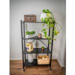 MagicHome 4 polcos összecsukható és mozgatható fém műhelypolc, 127 x 72 x 34 cm, teherbírás: 50 kg/polc