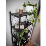 MagicHome 5 polcos összecsukható és mozgatható fém műhelypolc, 163 x 72 x 34 cm, teherbírás: 50 kg/polc