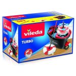 Felmosó szett, Vileda Turbo, vödörrel, mikroszálas fej, csak vízzel is hatékony, alapos tisztítás vegyszerek nélkül