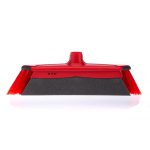 Seprű, Vileda DuActiva, fém nyéllel, 130 cm, piros-fekete, habszivacsos porfogó fejjel