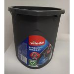 Vödör, Vileda SuperMocio Wring&Go, 7,5 liter, piros-szürke, csavarókosárral, újrahasznosított anyagból