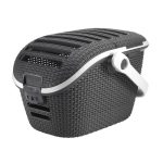 Kisállathordozó táska, Curver, antracit, 38 x 51 x 33 cm, tartós műanyag, rattan hatású, szellőzőnyílások, teherbírás: 10 kg, macskáknak és kutyáknak