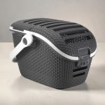 Kisállathordozó táska, Curver, antracit, 38 x 51 x 33 cm, tartós műanyag, rattan hatású, szellőzőnyílások, teherbírás: 10 kg, macskáknak és kutyáknak