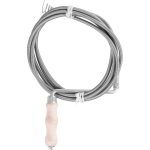 KPZ spirál, lefolyótisztító, 3 m, 1,40 / 6,30 mm, fém, fa fogantyúval és éles rugóvéggel