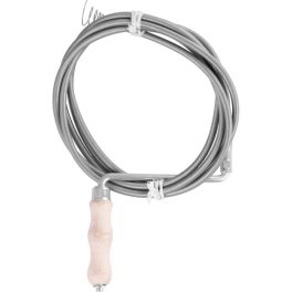   KPZ spirál, lefolyótisztító, 3 m, 1,40 / 6,30 mm, fém, fa fogantyúval és éles rugóvéggel
