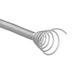 KPZ spirál, lefolyótisztító, 5 m, 2,25 / 10,00 mm, fém, fa fogantyúval és éles rugóvéggel