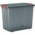 Gurulós tároló, KIS K Latch XXL, szürke, 39 x 59 x 45 cm, egymásra rakható, műanyag, fedeles, kerekes, szögletes