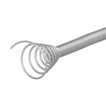 Strend Pro KPZ csőgörény, lefolyótisztító spirál, 10 m hosszú, 10 mm átmérőjű, fa markolattal és éles rugós fejjel, ezüst színben, vegyszermentes duguláselhárításhoz