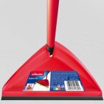 Lapát, Vileda Flexi 2 az 1-ben, 80 cm, piros-szürke, ergonomikus kialakítással, gumi peremmel, összecsukható és akasztható, helytakarékos