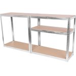 Strend Pro 5 polcos fém/MDF műhelypolc, 180 x 90 x 40 cm, teherbírás: 175 kg/polc