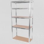 Strend Pro 5 polcos fém/MDF műhelypolc, 180 x 90 x 40 cm, teherbírás: 175 kg/polc