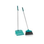 Seprűkészlet, Leifheit 41404 , 90 cm, szürke-kék, összecsukható kivitelben, gumírozott lapáttal és lágy sörtékkel