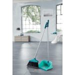 Seprűkészlet, Leifheit 41404 , 90 cm, szürke-kék, összecsukható kivitelben, gumírozott lapáttal és lágy sörtékkel