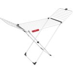 Vileda Extra ruhaszárító, 20 méter szárítási terület, fehér, X-alakú vázzal, lehajtható kiegészítővel, kerekekkel és biztonsági zárral