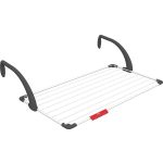 Vileda Sunset ruhaszárító, 10 méter szárítási terület, fehér, erkélyre akasztható kivitelben, állítható karokkal, kisruhatartóval