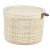 Tárolókosár, Curver Juta, bézs, 2 literes, 17 x 13 cm, műanyag, fedeles, kerek