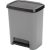 Szemeteskuka, KIS Compatta, 25 l, fekete/szürke, 28 x 38 x 43 cm, pedálos, műanyag, csúszásmentes lábak
