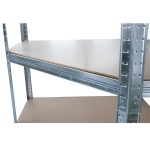 Strend Pro 5 polcos fém/MDF sarok műhelypolc, 180 x 90 x 40 cm, teherbírás: 150 kg/polc