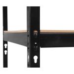 Munkapad, Strend Pro Racks DWB60, fekete, 120 x 60 x 150 cm, polccal, fiókkal, perforált fallal, 230 kg teherbírás, könnyen összeszerelhető