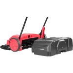 Seprőgép, Worcraft HPS-650, piros/fekete, 22 l, 65 cm munkaszélesség, mechanikus, állítható fogantyú, kültéri felületekre