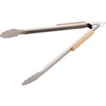 Strend Pro Grill rozsdamentes fogó fa nyéllel - 4,3x38-42 cm