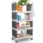 MagicHome Rolly 5 polcos műanyag tároló, 49 x 29 x 97 cm