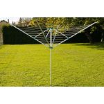 MagicHome kültéri ruhaszárító, 50 méter szárítási terület, szürke, zsinórfeszítő rendszerrel, rozsdamentes lakkozással, nagyméretű kivitelben