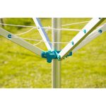 MagicHome kültéri ruhaszárító, 50 méter szárítási terület, szürke, zsinórfeszítő rendszerrel, rozsdamentes lakkozással, nagyméretű kivitelben