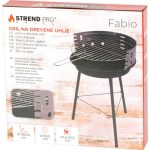 Strend Pro Fabio faszenes grill - fekete - 38 x 38 x 55 cm