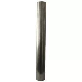   Füstcső, V.A.P.K. Dymo, ezüst, 100 cm / 125 mm, DC01 acéllemez, vékonyfalú, lemezvastagság: 0,5-1 mm