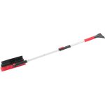 Jégkaparó seprűvel, Strend Pro Prémium, fekete-piros, 2 az 1-ben, 26 cm, 90–130 cm, teleszkópos, puha fogantyú, alumínium és műanyag