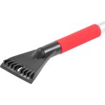 Jégkaparó seprűvel, Strend Pro Prémium, fekete-piros, 2 az 1-ben, 26 cm, 90–130 cm, teleszkópos, puha fogantyú, alumínium és műanyag