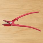 Lemezvágó olló, Rostex 2344, piros, 250 mm, acél test, acél penge, fémlemezhez, maximum 10 mm átmérő