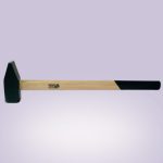 Lakatoskalapács, Strend Pro HM131, fekete, 8000 g, fa nyél, acél fej, DIN 1042, lapos/hegyes