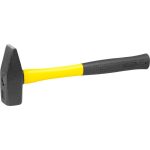Lakatoskalapács, Strend Pro HM111, sárga/fekete, 1500 g, üvegszálas nyél, acél fej, DIN 1041, TUV/GS minősítés, lapos/hegyes