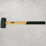 Lakatoskalapács, Strend Pro HS0001, fekete, 8000 g, fa nyél, acél fej, univerzális, DIN 6475, lapos/lapos