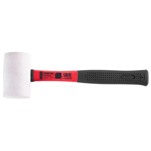 Gumikalapács, Strend Pro HM212, fehér, 900 g, fém nyél, gumi fej