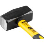 Lakatoskalapács, Strend Pro HS0524, sárga/fekete, 2000 g, üvegszálas nyél, acél fej, DIN 6475, lapos/lapos
