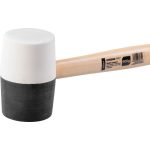 Gumikalapács, Strend Pro HM232, fekete/fehér, 910 g, fa nyél, gumi fej