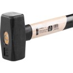 Lakatoskalapács, Strend Pro HS0301, fekete, 1500 g, fa nyél, acél fej, univerzális, DIN 6475, lapos/lapos