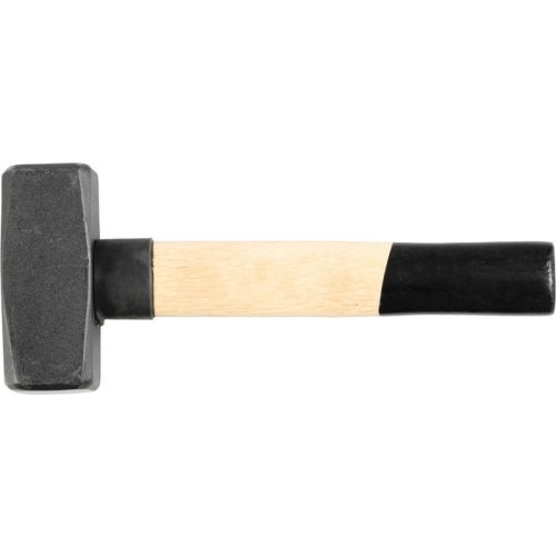 Lakatoskalapács, Strend Pro HS0301, fekete, 2000 g, fa nyél, acél fej, univerzális, DIN 6475, lapos/lapos