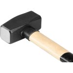 Lakatoskalapács, Strend Pro HS0301, fekete, 2000 g, fa nyél, acél fej, univerzális, DIN 6475, lapos/lapos