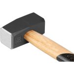 Kőműveskalapács, Strend Pro Premium HS1008, szürke, 1500 g, fa nyél, acél fej, lapos/lapos