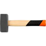 Kőműveskalapács, Strend Pro Premium HS1008, szürke, 2000 g, fa nyél, acél fej, lapos/lapos