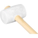 Gumikalapács, Strend Pro, fehér, 680 g, fa nyél, gumi fej